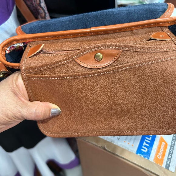 Dooney & Bourke Black and Tan Crossbody Bag with Signature Brass Lock - Picture 9 of 14